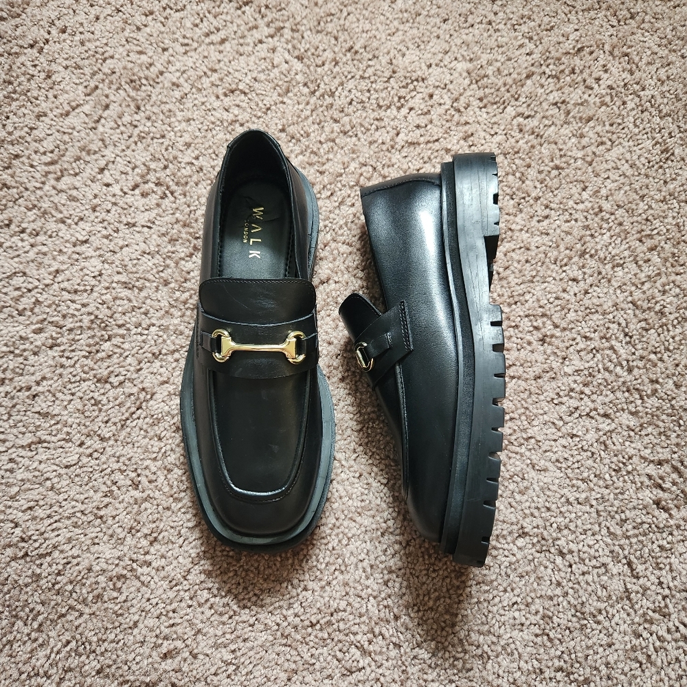 Walk London Black Loafers - Picture 2 of 7